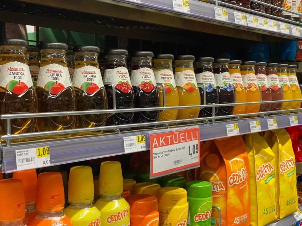 Produkte der Firmen „Vitaminka“ und „Vitinka“ sind in den „Spar“ Märkten erhältlich